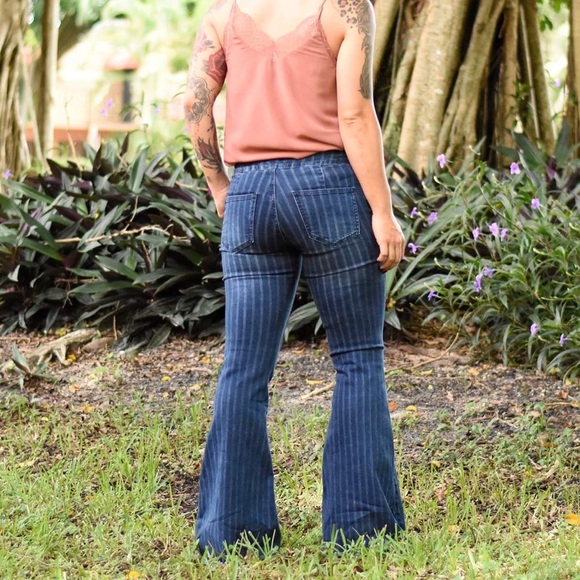 Striped Flare Denim - Picture 4 of 5